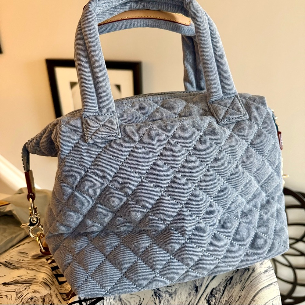 MZ Wallace Small Sutton Deluxe in True Light Denim VVVEUC! 𤩠- Picture 6 of 12